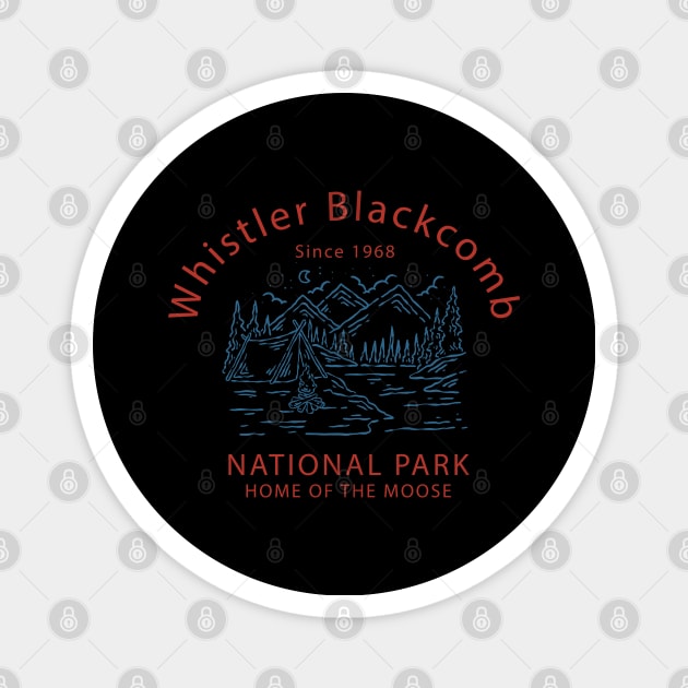 Whistler Blackcomb Magnet by Easy On Me